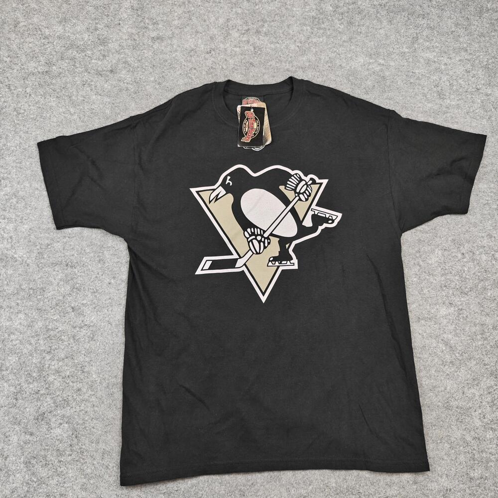 Pittsburgh Penguins Shirt Mens Large Black NHL Hockey Old Time Hockey Graphic